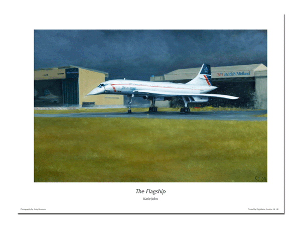 Original oil painting of Concorde G-BOAC by Katie John
